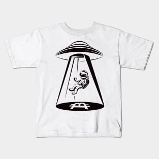 Bitcoin Astronaut. UFO Mining Kids T-Shirt